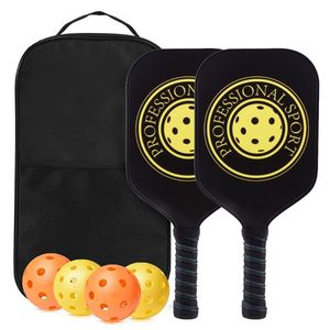 Ensemble de raquettes de pickleball en fibre de carbone personnalisé en 2 pièces, sac de transport, balles, léger, durable, kit d'entraînement professionnel et de loisirs - Product Image 2