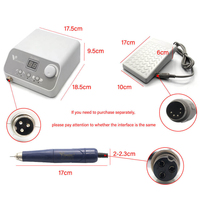 Ponceuse à ongles électrique professionnelle, machine à ongles haute vitesse, pièce à main 50000 tr/min, polisseuse sans balais avec commande au pied