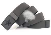 Ceinture tactique grise de 1.5 pouces Ceintures Web de travail en nylon extensible Idéal pour cadeau Ceinture utilitaire durable et formelle