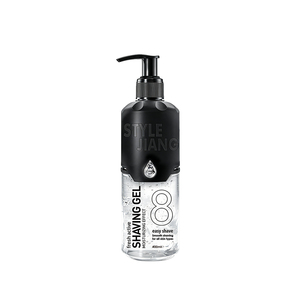 Gel de afeitado y reparación 2 en 1 de marca privada, crema hidratante para recortar la barba para hombres, botella con bomba de 400 ml - Product Image 6