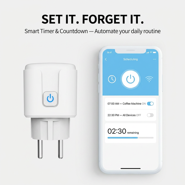 MVAVA 16a Eu Electric Power Zigbee Tuya Wifi Socket Plug Wlan Steckdose Smart Plug Plastic Enclosure Works with Alexa