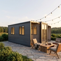 Conteneur pliable à double aile pour l'exportation, maison préfabriquée extensible pour bureau