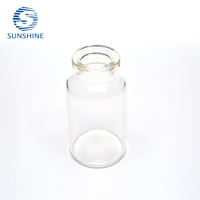 Flacon en verre tubulaire transparent de 15 ml, type USP, récipient en verre pour le stockage d'échantillons liquides et de réactifs, vente en gros