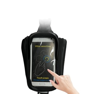 Yueli <b>Bicycle</b> Bag Touchscreen Top Tube Front <b>Frame</b> Dual Sided Mountain Bike Cycling Gear Waterproof Cell Phone Capacity - Product Image 1