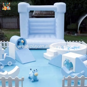Wejoy-Ensemble de jeux souples blanc mobile pour bébé, équipement de jeux pour enfants <span class=keywords><strong>avec</strong></span> toboggans, piscines à balles pour la location de fêtes - Product Image 3