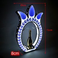 Support de bouteille de tequila en plastique au design original, présentoir lumineux LED avec télécommande, rechargeable, en acrylique, OEM
