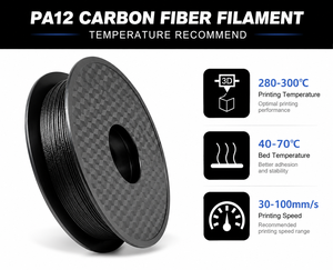 <span class=keywords><strong>Filament</strong></span> d'impression 3D <span class=keywords><strong>PA12</strong></span> <span class=keywords><strong>CF</strong></span>, nylon renforcé de fibres de carbone, haute résistance, léger, faible absorption d'humidité, pour pièces fonctionnelles - Product Image 2