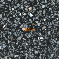 Tuiles de terrazzo en ciment personnalisées, imperméables et antidérapantes, avec copeaux et agrégats, pour une utilisation moderne et minimaliste en cuisine extérieure ou salle de bain.