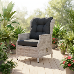 Conjunto de Muebles de Jardín de Aluminio Resistente y Contemporáneo, con Mimbre Sintético, para Terraza o Patio - Product Image 1