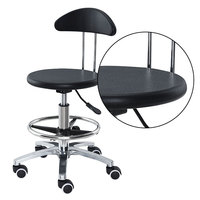 Chaise d'atelier pivotante à 360 degrés de haute qualité avec dossier et repose-pieds pièces de chaise conception Simple pour meubles de laboratoire