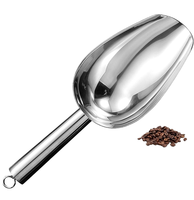 Spatule en acier inoxydable manche en métal outil ménager cuillère en métal pour céréales farine thé graines de tournesol pour la cuisine à domicile