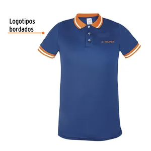 CH Truper 100% prestazioni in poliestere per Polo da uomo tinta unita blu taglia 4XL 5XL antirughe ricamato Playera Con 1