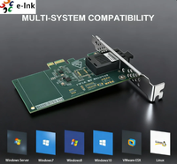 Carte réseau LAN à fibre optique filaire 100M, adaptateur d'interface réseau PCI-E, port SC, connexion Ethernet haute vitesse, système de serveur industriel
