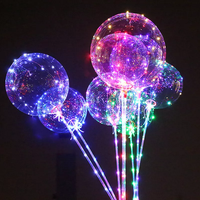 Ballon à bulles lumineux de 20 pouces, imprimé double face, pour décoration de fête, ballon LED