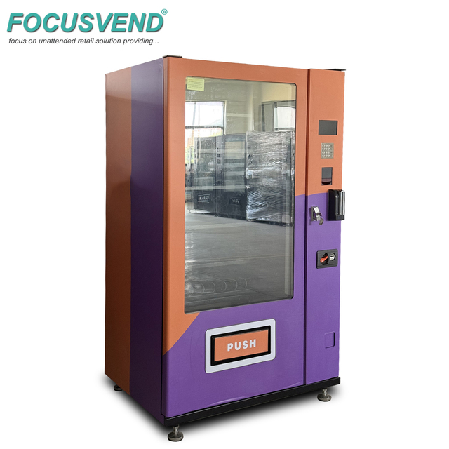 Large Metal Vending Machine for Combo Snacks Drinks Accepting Credit Cards Coins QR/Token for Retail Use Public Shopping Malls