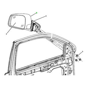 Conjunto de espejo retrovisor para Jeep Grand Cherokee 5SG37AXRAE 5SG36AXRAE, pieza de repuesto nueva de cristal - Product Image 4