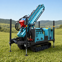 Foreuse de puits d'eau sur chenilles haute performance SM300, diesel-hydraulique, portable, pour forage jusqu'à 300m