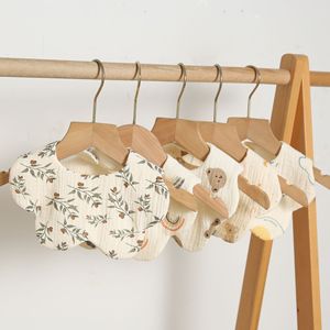 Bavoirs en mousseline pour bébé, 100% coton, pour nouveau-né, avec absorption d'eau et motif uni, pour la bave et la dentition des nouveau-nés - Product Image 2