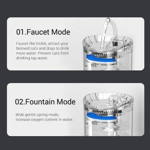 Fontaine à eau automatique pour animaux de compagnie, pour chats et chiens, en plastique, électrique, avec design détachable, capacité maximale de 2 L - Product Image 3
