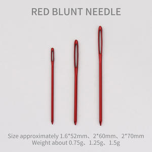 Aiguilles <span class=keywords><strong>à</strong></span> tricoter en aluminium colorées, multi-tailles, <span class=keywords><strong>à</strong></span> gros œil, pour la réparation de pulls, le point de croix et l'artisanat - Product Image 5