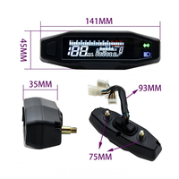 Panel Instrumen Sepeda Motor LED Digital Speedometer Tahan Air Pengukur Jarak Tempuh Pengukur Bahan Bakar Terbaik untuk Modifikasi Skuter