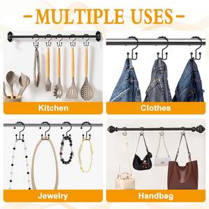 Crochet mural double face multifonction en acier inoxydable pour salle de bain et cuisine - Product Image 4