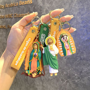 Großhandel PVC Weich plastik Virgin Bag Auto Schlüssel bund Jesus Holy Lady Anhänger Schlüssel bund 3D Schlüssel bund Promotion <span class=keywords><strong>Bulk</strong></span> Günstige Geschenke - Product Image 2