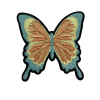 Écusson de broderie arc-en-ciel personnalisé, patchs brodés d'insectes papillons