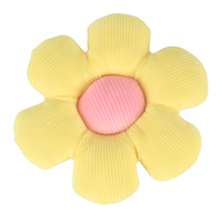 Grossiste Oreiller personnalisé coloré à fleurs douces Poupée en peluche à fleurs marguerites Tournesol Oreillers 3D Coussins de siège