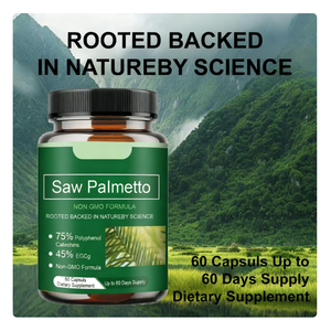 OEM特価販売 ソウパルメット 500mg ホルモン関節前立腺健康ハーブ ソウパルメット パンプキンシードエキス 60カプセル 30日分 - Product Image 3