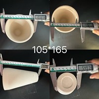 Crucible en céramique d'alumine 65gr résistant au feu pour la fusion de pierres précieuses, l'analyse minérale et les pièces industrielles, résistance aux hautes températures 1350°C