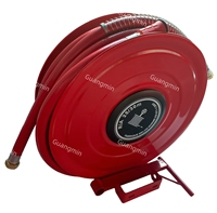Enrouleur de tuyau d'incendie en métal pour incendies de classe A/B, acier au carbone et caoutchouc, 25 mm, flexible, facile à utiliser