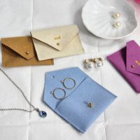 Pochette de luxe en microfibre suédée pour bijoux, anti-rayures, douce et élégante, idéale pour petits objets, breloques et pendentifs
