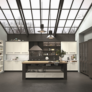 Juego de Muebles de Cocina Modernos de Lujo con Acabado Melamina y Diseño Personalizado, con Grifo y <span class=keywords><strong>Bisagras</strong></span>, para Uso en Centros Comerciales - Product Image 3