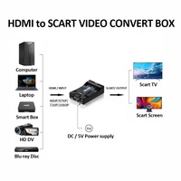Convertisseur vidéo HDMI vers SCART WISTAR 1080P, adaptateur audio avec câble USB pour box TV