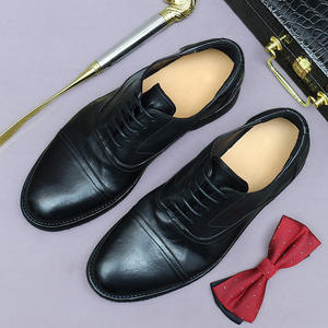 Chaussures en cuir véritable pour hommes, style 2026, automne-hiver, soirée, banquet, design classique, lacets, chaussures Oxford - Product Image 5