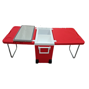 <span class=keywords><strong>Nevera</strong></span> Portátil Plegable con Ruedas y Aislamiento de PE, con <span class=keywords><strong>Mesa</strong></span> y Sillas, Equipo de Camping para Alimentos y Refrigeración, 28L - Product Image 3