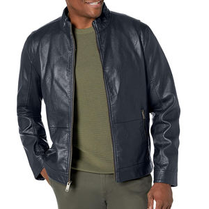 Chaqueta de Lona y Cuero para Hombre, Nueva Colección 2025, Transpirable, Impermeable, Resistente al Viento, Personalizable, con Cierre, para Primavera, Precio Bajo - Product Image 1