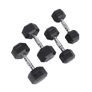 Ensemble d'haltères hexagonales en fonte recouvertes de caoutchouc noir personnalisées pour salle de sport, 20 kg, <span class=keywords><strong>FREDO</strong></span> FRD-012, usage commercial, unisexe, logo personnalisé disponible - Product Image 6