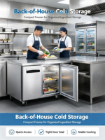 Refrigerador Comercial Eléctrico de Acero Inoxidable de Una Sola Temperatura para Mostrador/Banco de Trabajo