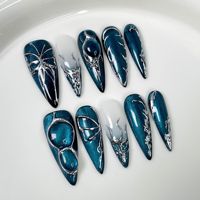 Ongles à presser haut de gamme très demandés, courts, motif dessin animé, en PMMA, pour doigts, inspirés du look sensuel INS