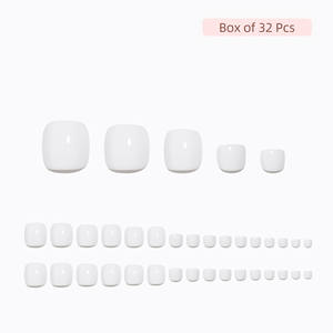 Ongles d'été à chaud personnalisés de marque privée vente en gros ongles d'orteil à pression à <span class=keywords><strong>prix</strong></span> d'usine couleur perle solide ongles d'orteil en <span class=keywords><strong>gel</strong></span> doux pour les pieds - Product Image 2