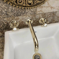 Mitigeur de lavabo à deux poignées en laiton Robinet mural Type de capteur sans contact Garantie de 5 ans 3 trous Plusieurs couleurs OEM