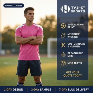 Uniforme de Fútbol para Hombre, Tela de Malla Transpirable, Estampado, Cuello en V, Cintura Elástica, Conjunto de Camiseta de Fútbol, Diseño Personalizado de Alta Calidad - Product Image 5