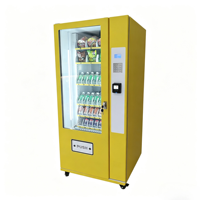 Distributeur automatique réfrigéré à double compartiment grande capacité pour snacks et boissons, idéal pour la vente au détail commerciale