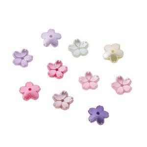 ลูกปัดอะคริลิกรูปดอกไม้ห้ากลีบขนาดเล็ก 11 มม. สีสันสดใส อุปกรณ์ทำเครื่องประดับ DIY สำหรับสร้อยข้อมือ พวงกุญแจโทรศัพท์ และงานฝีมือ - Product Image 5