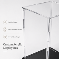 Vitrine en acrylique pour objets de collection, boîte de présentation en acrylique transparente à assembler pour figurines Lego, jouets, boîte de rangement pour la maison
