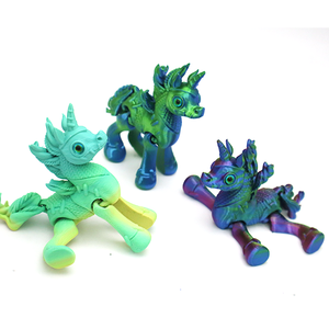 Artisanat, ornements, cadeaux, figurines créatives, articulations d'animaux, jouets, décorations licorne imprimées en 3D transfrontalières - Product Image 4