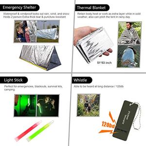 Kits de Supervivencia para Clima Frío en el Bosque, Contienen Sopladores de Fuego, Equipo de Madera, Kit de Primeros Auxilios Profesional - Product Image 4