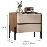Table de chevet réglable en bois massif haut de gamme, style luxe léger, 2 tiroirs, mobilier moderne pour chambre à coucher, bureau à domicile, appartement, hôtel
